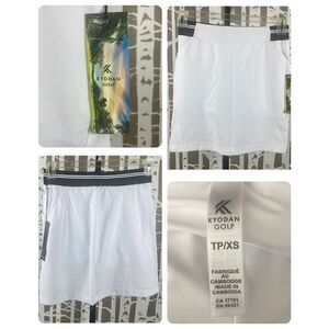 Kyodan Golf White & Black Golf Skort sz XS